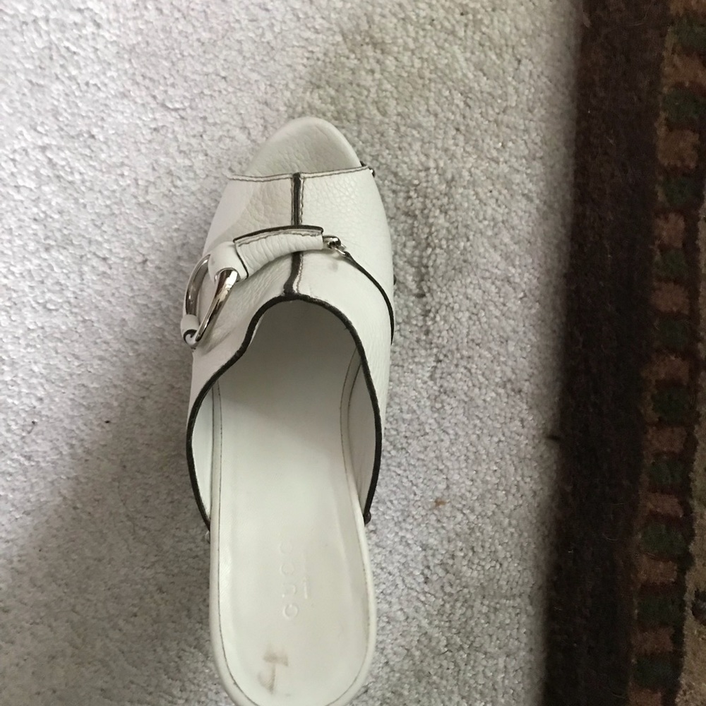 Never worn Gucci white high heel sandal/mules - Picture 3 of 6